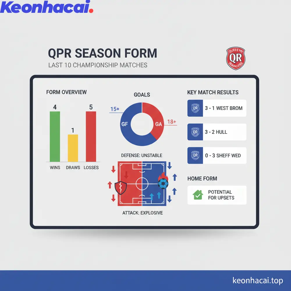 QPR bước vào trận đấu này với phong độ khá thất thường trong những trận gần đây