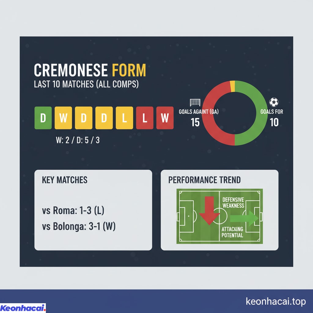 Trong 10 trận đấu gần nhất trên mọi đấu trường, họ chỉ giành được 2 chiến thắng, hòa tới 5 trận và phải nhận 3 thất bại