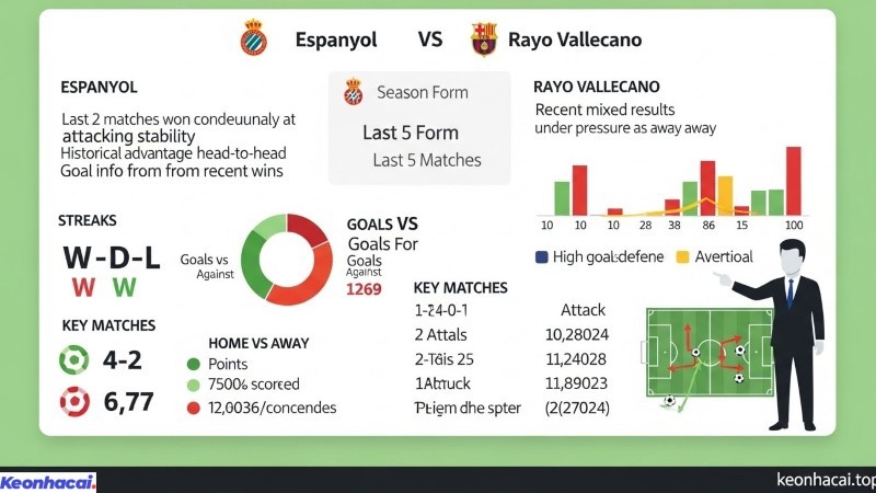 Phân tích về phong độ và lịch sử đối đầu, có thể thấy Espanyol đang là đội chiếm lợi thế rõ rệt hơn trước cuộc chạm trán này