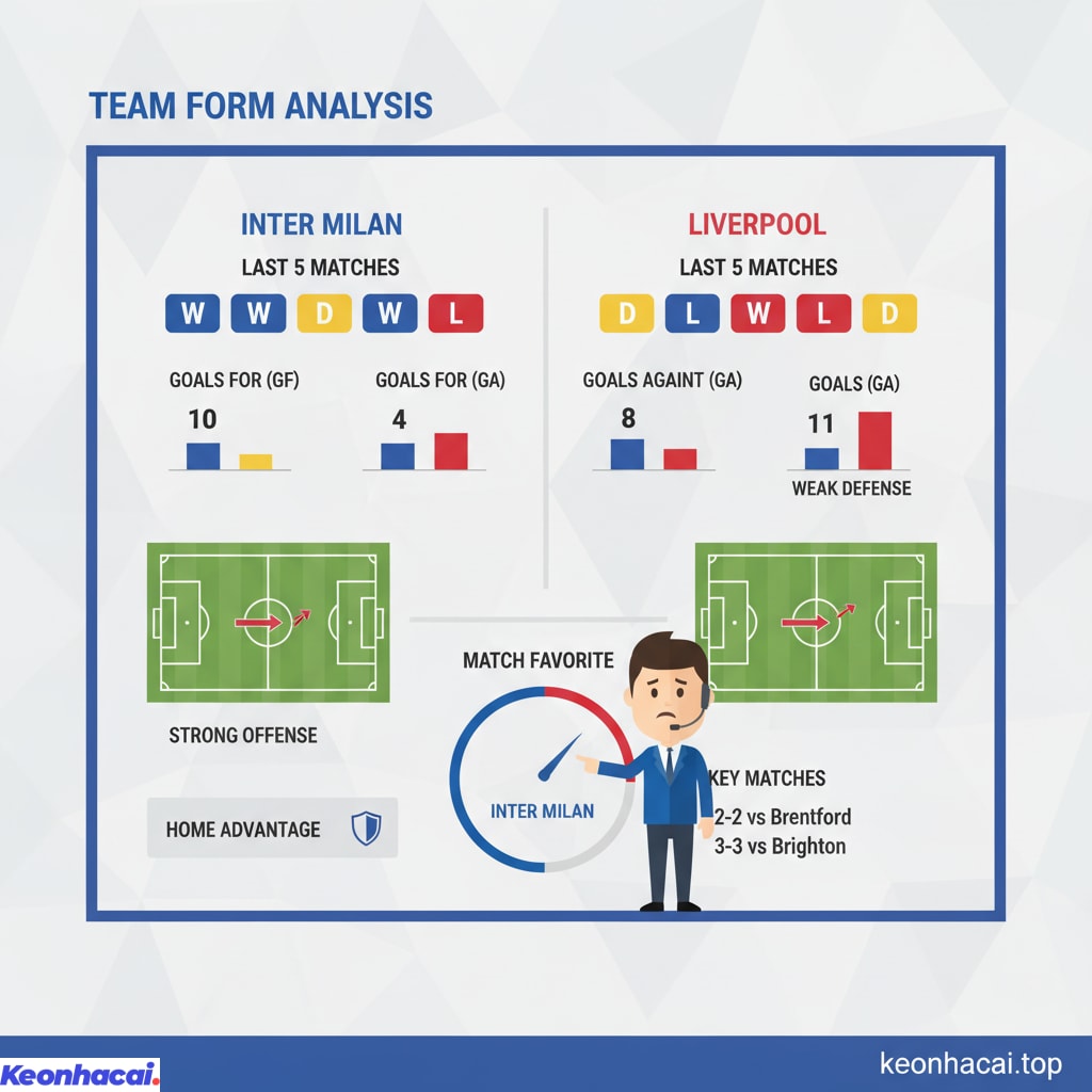 Inter Milan đang có lợi thế nhất định khi được thi đấu trên sân nhà và sở hữu phong độ ổn định hơn