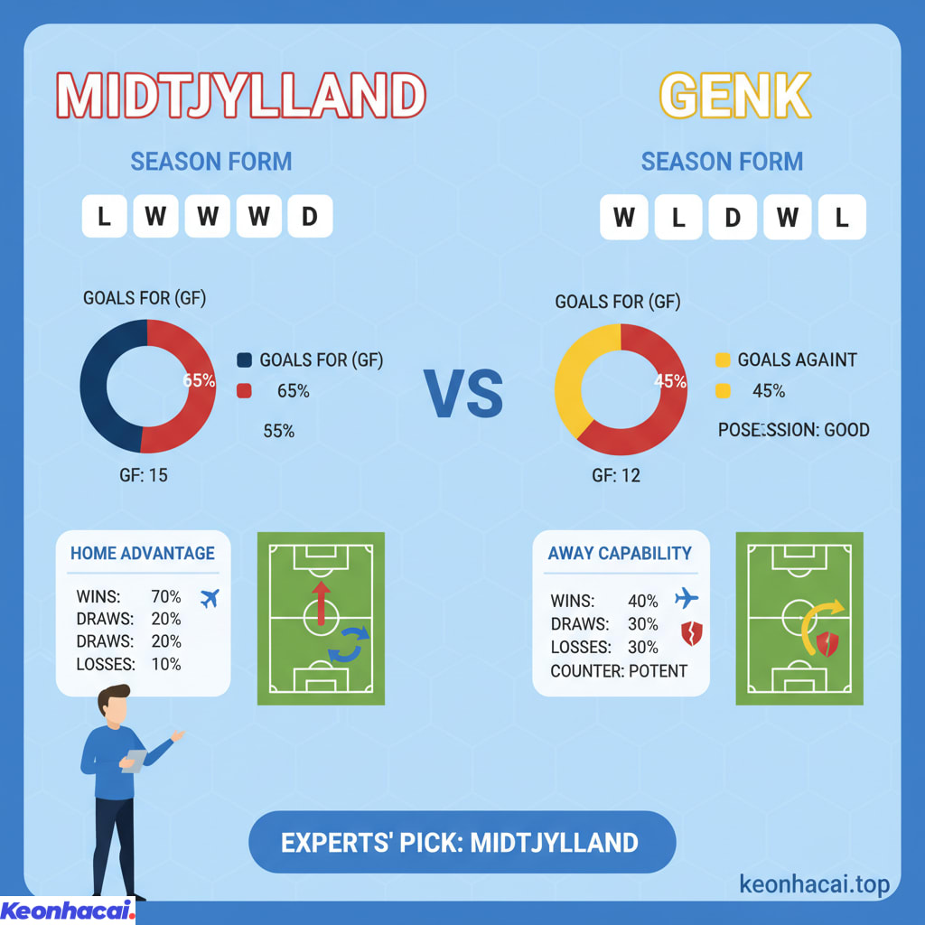 Midtjylland vẫn được đánh giá là đội "cửa trên" hơn về mặt chuyên môn và lợi thế sân bãi trong trận đấu này