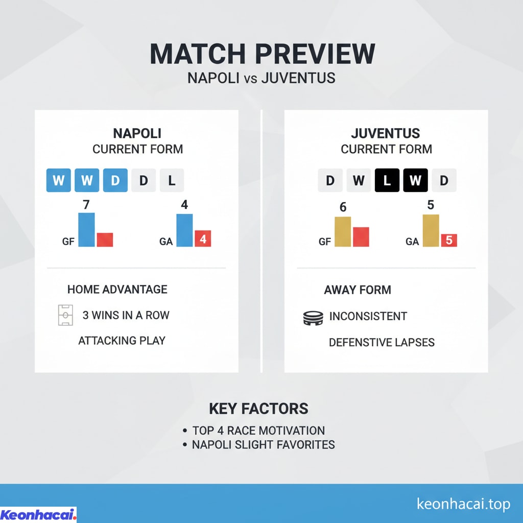 Napoli có phần nhỉnh hơn về mặt phong độ và lợi thế sân nhà, khiến họ được đánh giá cao hơn một chút về chuyên môn