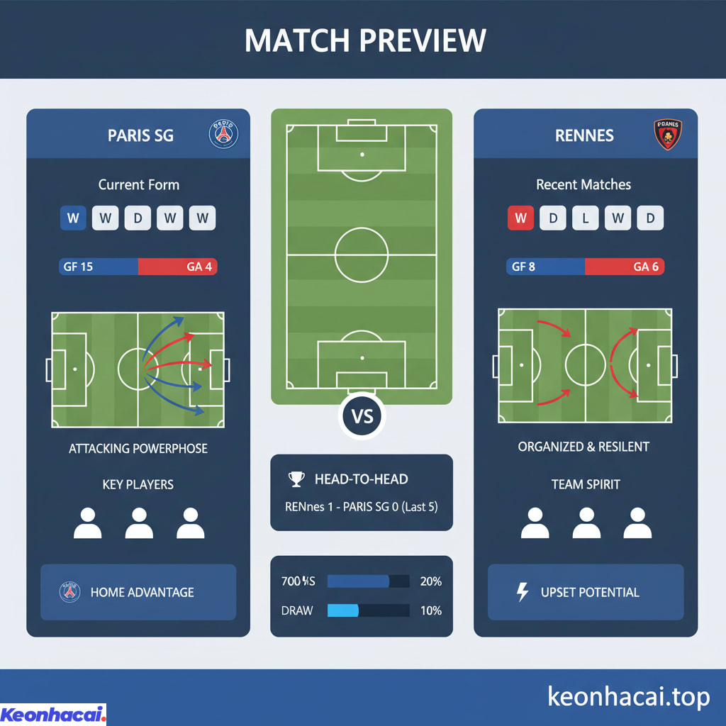 Nhìn chung chất lượng đội hình và chiều sâu lực lượng của Paris SG vượt trội so với Rennes