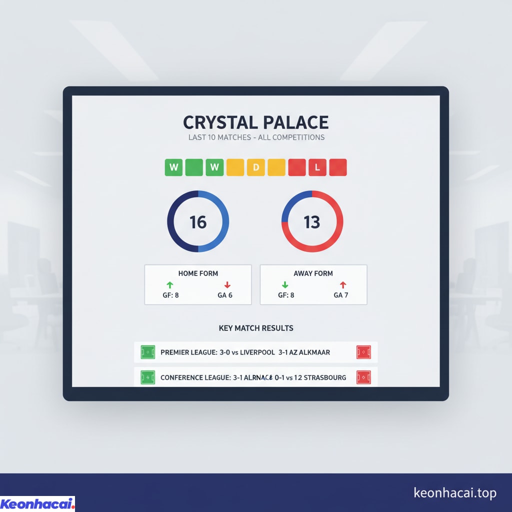 Crystal Palace mang đến Conference League với phong độ khá thất thường